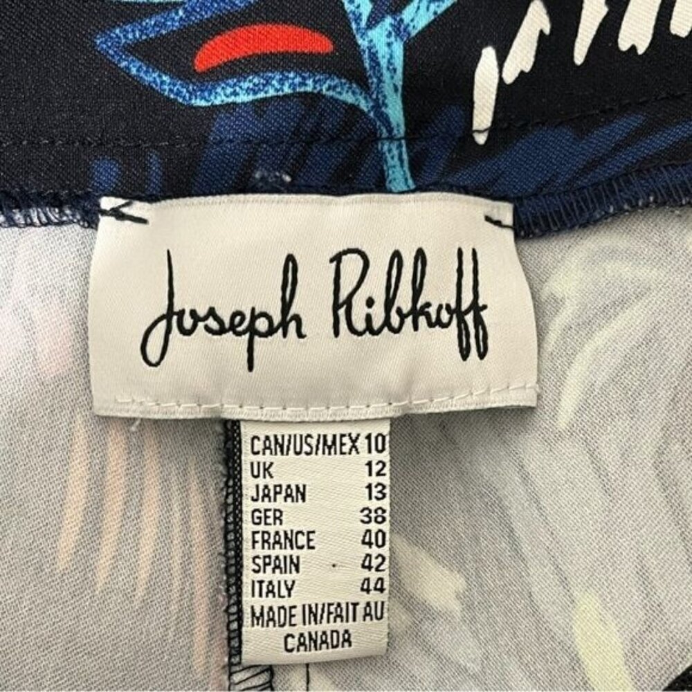Joseph Ribkoff Black Multicolor Pull On High Rise Stretch Pants Size 8 - Picture 11 of 11